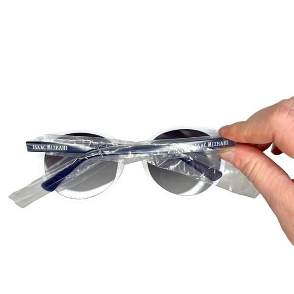 Isaac Mizrahi New York IM 30205 Full Rim White and Black Acetate Sunglasses - Picture 9 of 12